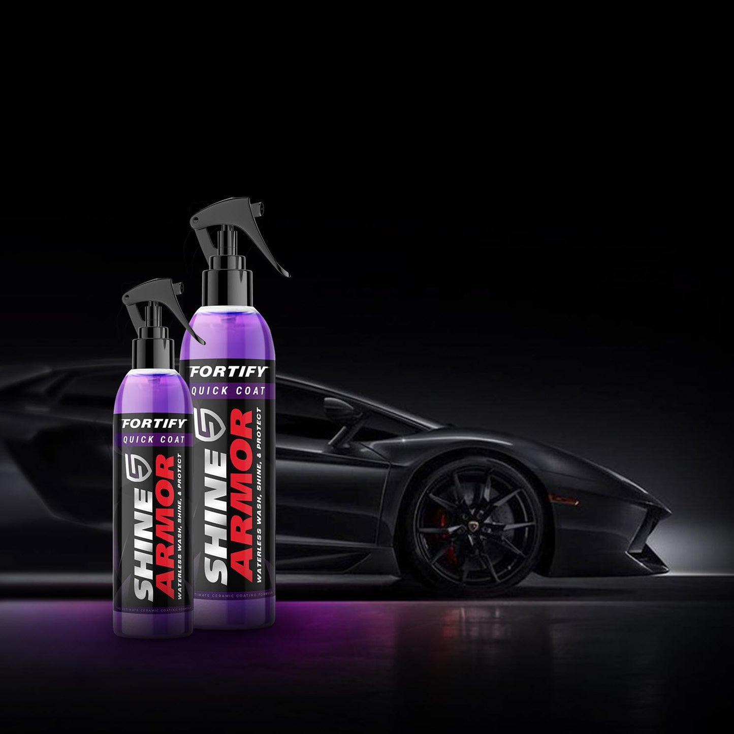 Shine Armor© - 3 en 1, abrillantador hidrofóbico para autos, lavado sin agua, brillo