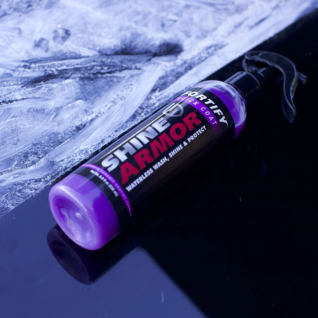 Shine Armor© - 3 en 1, abrillantador hidrofóbico para autos, lavado sin agua, brillo